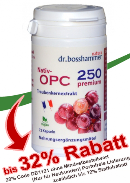 Nativ OPC 250 Premium 72 Kapseln bei Dr. Bosshammer online bestellen Nativ OPC 250 Premium 72 Kapseln bis 32% Dr. Bosshammer-Rabatt!
