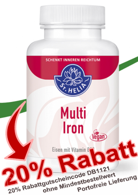 St. Helia Multi-Iron, 90 Kapseln bei Dr. Bosshammer online bestellen St. Helia Multi-Iron, 90 Kapseln 20% Dr. Bosshammer-neukundenrabatt!