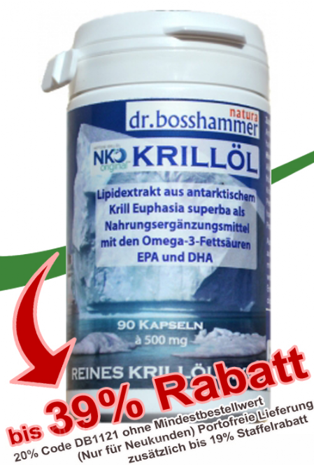 NKO Krill-Öl 90 Kapseln bei Dr. Bosshammer online bestellen NKO Krill-Öl 90 Kapseln bis 32% Dr. Bosshammer-Rabatt!